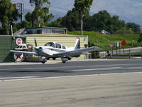 N5832L @ SZP - 1972 American Aviation AA-5 TRAVELER, Lycoming O-320-E2G 150 Hp, landing Rwy 22 - by Doug Robertson