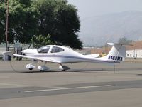 N483MA @ POC - Tied down and parked in transient parking - by Helicopterfriend