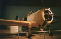38-0001 @ FFO - P-36 Hawk in 27th Pursuit Squadron markings as seen at the USAF Museum in the Summer of 1977. - by Peter Nicholson