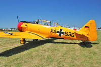 N636MG @ OSH - 1954 North American HARVARD MK IV, ex USAF  53-4636 at 2011 Oshkosh - by Terry Fletcher