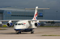 OY-NCN @ EGCC - British Airways, operated by Sun Air - by Chris Hall