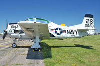 N653DB @ OSH - 1957 North American T-28C, ex BU 140653
at 2011 Oshkosh - by Terry Fletcher