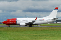 LN-KHA @ EIDW - Lining up for departure off Rwy 28