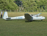 F-CEAA @ LFNC - The launch has just started, the sailplane being towed by a cable. Bound for an impressive steep climb. - by Philippe Bleus