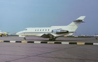 G-BCJU @ LHR - HS.125 Series 600 operated by Shorts of Belfast parked at Heathrow in November 1974. - by Peter Nicholson