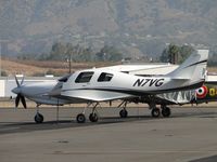 N7YG @ POC - Parked and tied down in transient parking - by Helicopterfriend