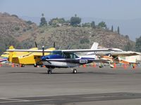 N3397S @ POC - Parked outside the display area in transient parking - by Helicopterfriend