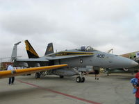 164266 @ CMA - McDonnell Douglas F/A-18C HORNET, 'Fist of the Fleet', two General Electric F404-GE-402 Turbofans, 11,000 lb thrust each, 17,750 lbs thrust each with afterburner, single place - by Doug Robertson