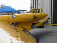 N9MB @ CMA - 1945 Northrop FLYING WING N9M XB-37 prototype bomber, two Franklin XO-540-7 300 Hp each pushers, tandem two seats - by Doug Robertson
