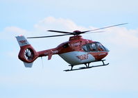 D-HDRV - DRF Luftrettung Eurocopter EC-135P-2i arriving at the DRF station at Bad Saarow hospital, Brandenburg, Eastern Germany. - by moxy