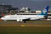 ZK-SJC @ NZCH - reversers on after landing on 02 - by Bill Mallinson