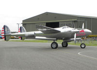 N25Y @ EHLE - P-38 Lightning at the Aviodrome  Aviation Museum.
Warbirds Fly In and show - by Henk Geerlings