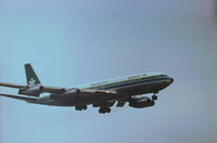 HZ-ACF @ LHR - Boeing 707-373C of Saudi Arabian Airlines on final approach to Heathrow in November 1974. - by Peter Nicholson