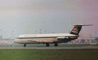 G-AVMI @ LHR - British Airways One Eleven preparing for take-off on Runway 27L at Heathrow in November 1974. - by Peter Nicholson