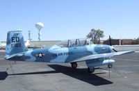 N18255 @ KFFZ - Beechcraft A45 (T-34 Mentor) outside the CAF Museum at Falcon Field, Mesa AZ - by Ingo Warnecke