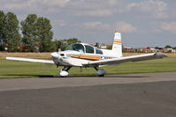 G-BSTR @ EGBR - Grumman American AA-5 Traveler at Breighton Airfield's Summer Fly-In, August 2011. - by Malcolm Clarke