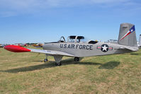 N134BD @ OSH - 1956 Beech T-34B, c/n: BG-165 ex Bu140831
at 2011 Oshkosh - by Terry Fletcher