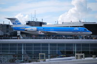 PH-OFE @ EHAM - Fokker F28-100 preserved on the Panorama Terrace at Schiphol Airport. - by moxy