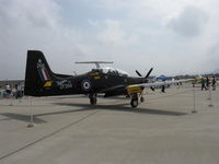 N846RS @ CMA - Short Bros. PLC S312 TUCANO T1 Mk.1, one Garrett TPE331-12B Turboprop 1,100 shp in RAF livery, 4 blade prop, max speed 315 mph - by Doug Robertson