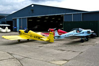 G-ARMZ @ EGKH - Parked at Headcorn, Kent UK with G-ARGZ and G-A??? - by Jeff Sexton