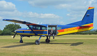 G-OHPC @ EGKH - AIRCRAFT COMPLETE WITH PARACHUTIST! - by Martin Browne