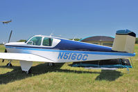 N5160C @ OSH - 1950 Beech B35, c/n: D-2445 at 2011 Oshkosh - by Terry Fletcher