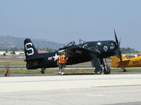 N7825C @ CMA - 1949 Grumman F8F-2 BEARCAT, P&W R-2800-34W 2,100 Hp, BEARCAT-the last of the Grumman radial-powered cats, on the flight line - by Doug Robertson