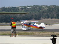 N22BU @ CMA - 1987 Bruner/Ulmer CHRISTEN EAGLE II, Lycoming AEIO-360 180 Hp, taxi - by Doug Robertson