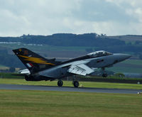 ZE734 @ EGQL - 111sqn Tornado F.3 lands back at Leuchars after its Formation display with Typhoon ZJ923 & Spitfire MK356 - by Mike stanners