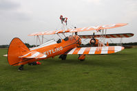 SE-BOG @ X5FB - Stearman N2S-3 Kaydet at Fishburn Airfield, UK, July 2011. - by Malcolm Clarke