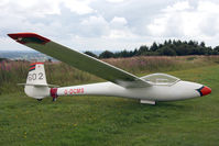G-DCMS @ X5SB - Glasflugel Standard Libelle 201 at Sutton Bank, N Yorks, August, 2011. - by Malcolm Clarke