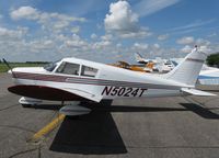N5024T @ KAXN - Piper PA-28-140 Cherokeeon the line. - by Kreg Anderson