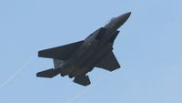 91-0315 @ EGSU - F-15E Strike Eagle at The Duxford Air Show, September 2011. Display flying at its very best.