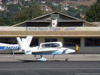 N558TL @ SZP - 1989 Lally LONG EZ, Lycoming O-320 pusher, taxi to Rwy 22 - by Doug Robertson