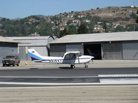 N918VT @ SZP - 1982 Cessna 172P SKYHAWK, Lycoming O-320-D2J 160 Hp, holding short 22 - by Doug Robertson