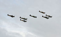 G-SPIT @ EGSU - IN FORMATION ON A DULL AND RAINY AFTERNOON AT DUXFORD