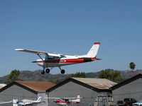 N5443L @ SZP - 1980 Cessna 152 II, Lycoming O-235 110 Hp, landing Rwy 22 - by Doug Robertson