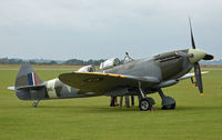 G-LFIX @ EGSU - THE GRACE SPITFIRE ON A DULL AND RAINY DAY