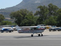 N704JH @ SZP - 1976 Cessna 150M, Continental 0-200 100 Hp, landing roll Rwy 22 - by Doug Robertson