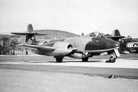 485 @ WUNSTORF - RDAF Meteor F.8 at RAF Wunstorf for refuelling and pre-flight inspections in October 1951. - by Dan W Lewis