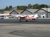 N5374Q @ SZP - 1972 Cessna 150L, Continental O-200 100 Hp, landing roll Rwy 22 - by Doug Robertson