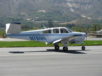 N789R @ SZP - 1965 Beech S35 BONANZA, Continental IO-520-B 285 Hp, landing roll Rwy 22 - by Doug Robertson