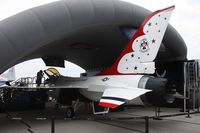 75-0745 @ DAY - F-16A recruiting exhibit - first shots of it in T-birds colors