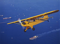 N70180 @ KLGB - Taken over Long Beach Harbor, CA in 1974 - by Phil Salisbury