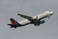 OO-SNA @ EBBR - Flight SN2835 is climbing from RWY 07R - by Daniel Vanderauwera