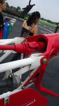 N202CH @ KOQN - Tail rotor drive shaft and surrounding tailboom frame - by George A.Arana