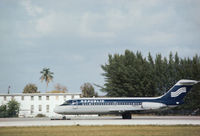 N48075 @ MIA - DC-9-15 of Republic Airlines taxying to the active runway at Miami in November 1979. - by Peter Nicholson
