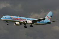 G-BYAY @ EGCC - Thomson - by Chris Hall
