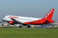D-ABDS @ LOWL - Air Barlin Airbus A320-214 touch down in LOWL/LNZ
