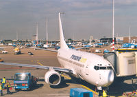 PH-XRE @ EHAM - Transavia Com; the word COM  in yellow - by Henk Geerlings